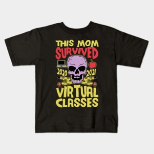 This Mom Survived Virtual Classes End of School Year Kids T-Shirt